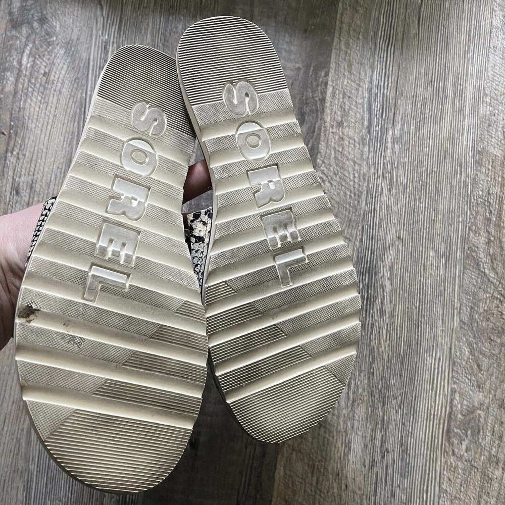 Sorel Python Ella Block Slide Sandals Size 7.5 - Picture 3 of 5